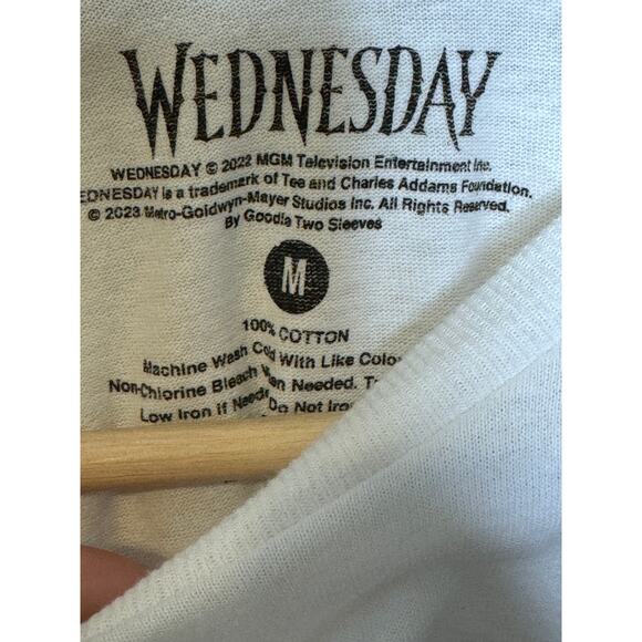 Wednesday Adams Jenna Ortega Shirt What Would Wednesday Do White & Black Size M - Picture 4 of 4
